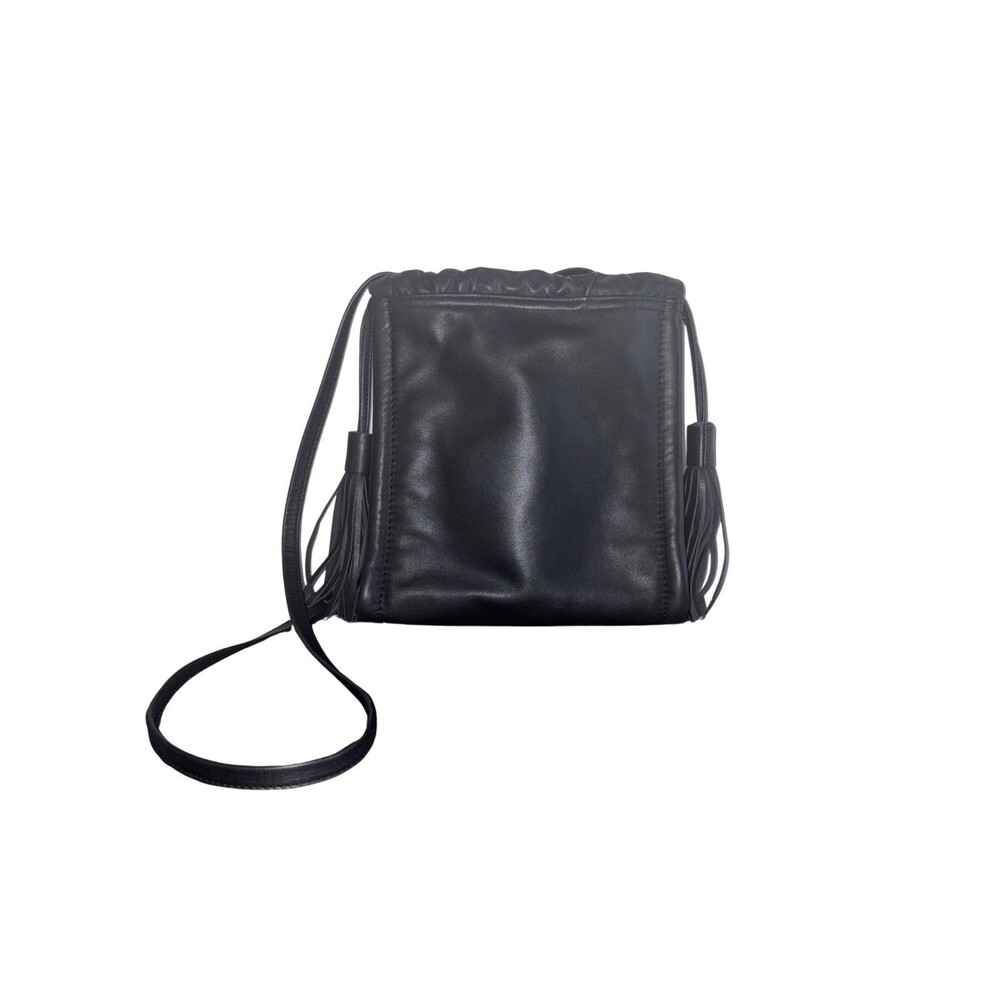 HOBO Darling Crossbody Shoulder Bag Fringe Tassels Black Genuine Leather NWOT